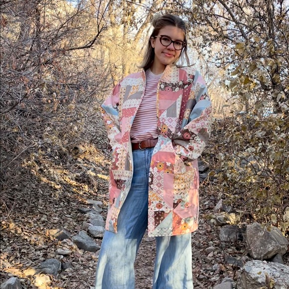 Handmade Floral Quilted Coat - Picture 3 of 3